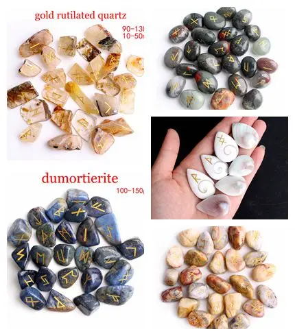 25 шт. природные аквамариновые руны хрустальные камень гадания кварц