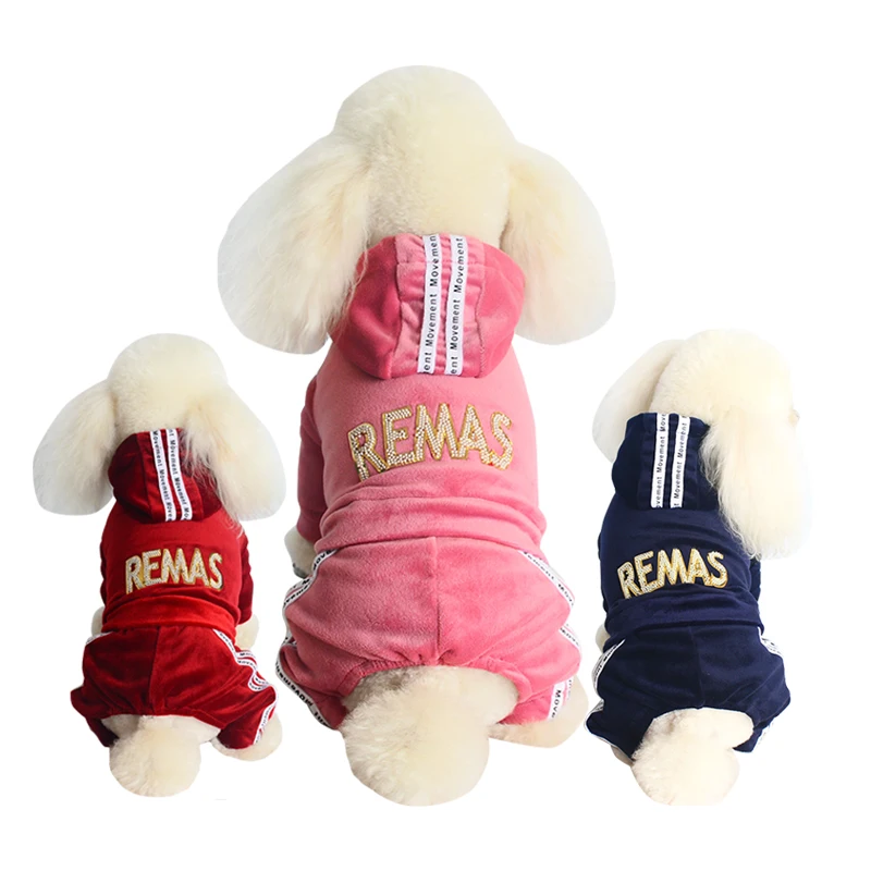 2021 модная толстовка с капюшоном для щенка одежда домашних животных бархатное