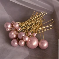 18 picslot european women pearls brides hairpins handmade sticks wedding hair accessories