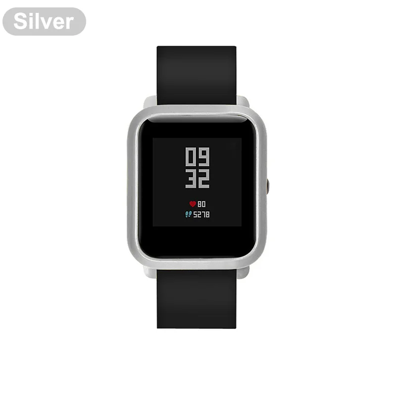 Silver XShum Amazfit bip чехол протектор для Xiaomi amazfit bip аксессуары Бампер ТПУ Защита экрана защитный чехол - Цвет: Silver