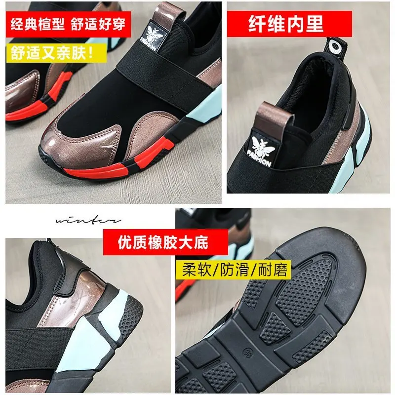 

Spring and Autumn New Fashion Wild Ladies Flat Sneakers Comfortable Breathable Slip-on Women's Vulcanized Shoes shoes