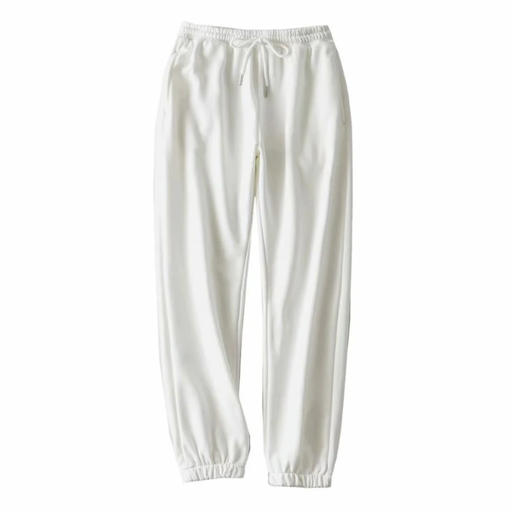 Женские эластичные спортивные брюки с высокой талией повседневные свободные