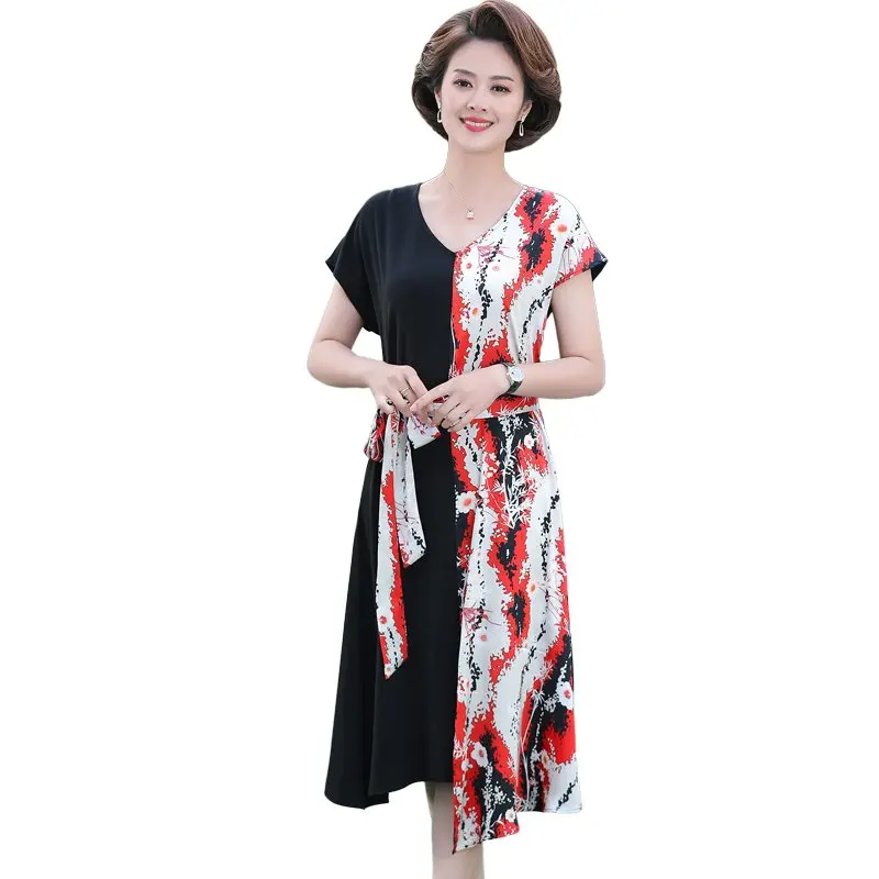 

Женское винтажное платье-миди с V-образным вырезом, в стиле пэчворк