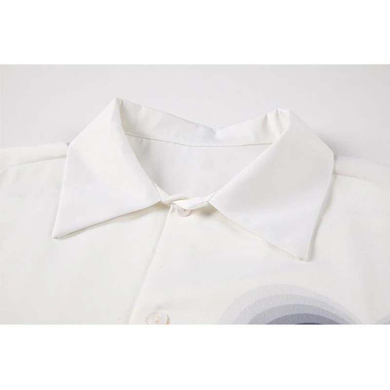 Женская свободная рубашка с коротким рукавом Повседневная Уличная блузка в