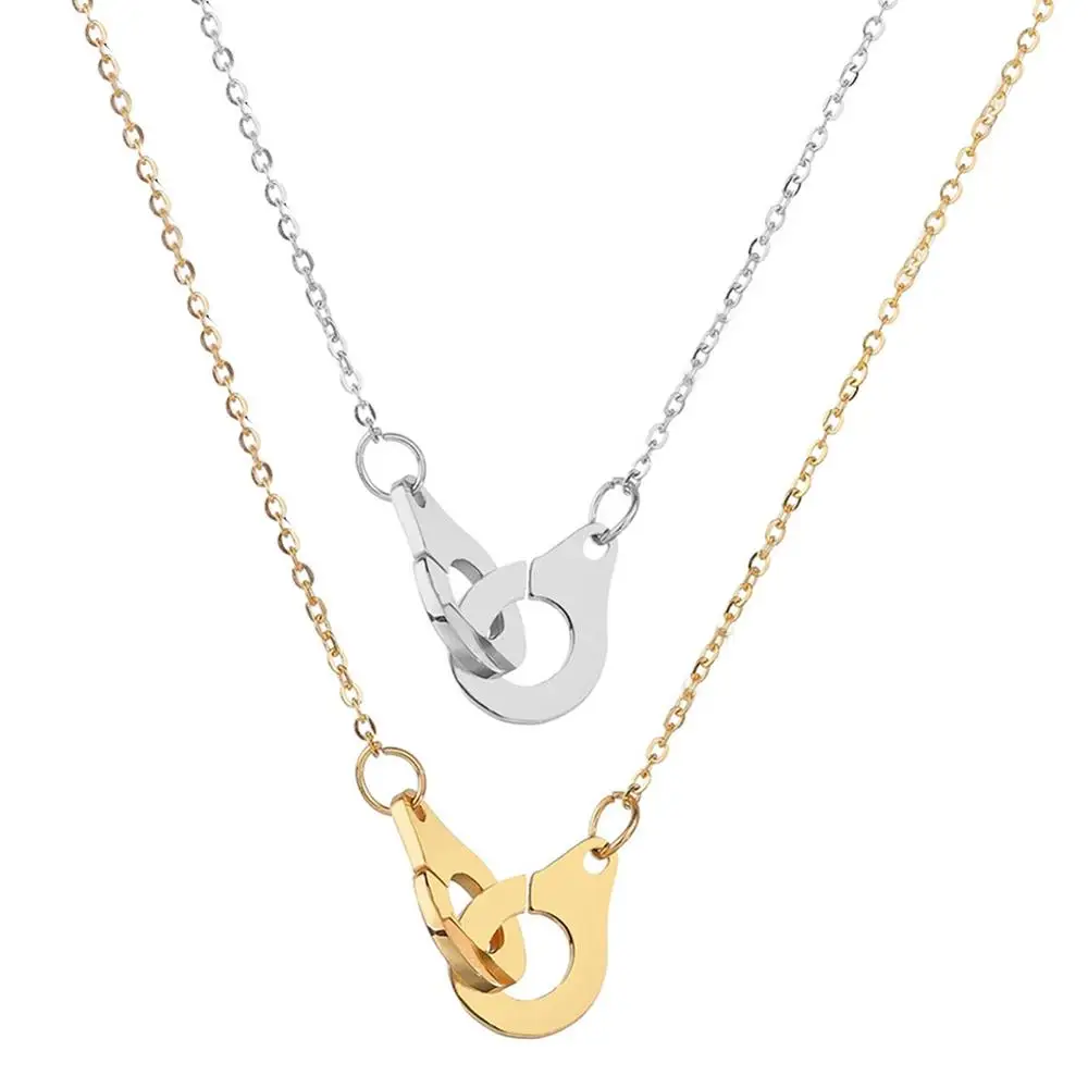 Personality Wild Stainless Steel Cross Double Pendant Shirt Sweater Chain Female Clavicle Necklace | Украшения и аксессуары