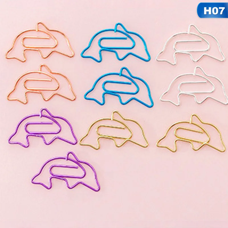 

10 Pcs/pack Cute Cactus Star Ice Cream Mini Paper Clips Kawaii Stationery Binder Clips Photos Tickets Notes Letter