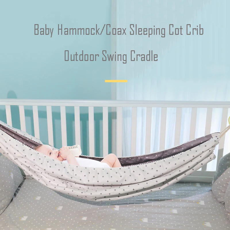 

INS Portable Baby Hammock Newborn Kid Sleeping Bed Safe Outdoor Detachable Infant Cot Crib Swing Elastic Hammock Adjustable Net