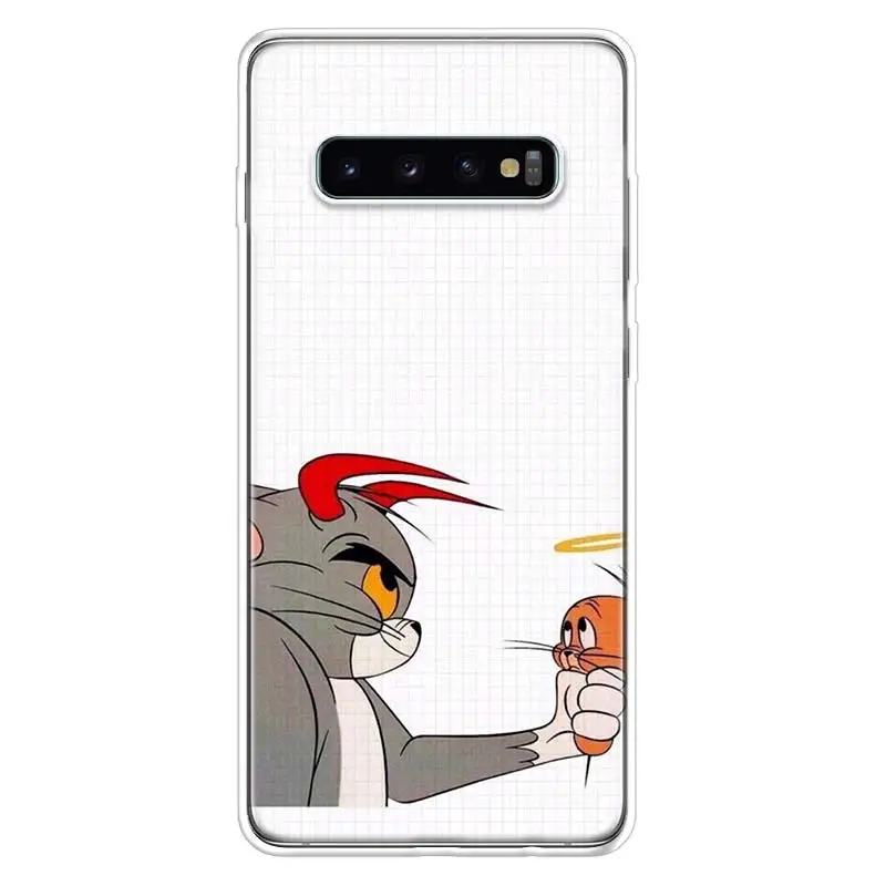 Чехол для телефона Erille Tom and Jerry samsung Galaxy S10 Lite Note 10 9 8 S9 S8 J4 J6 J8 + Plus S7 S6 силиконовый