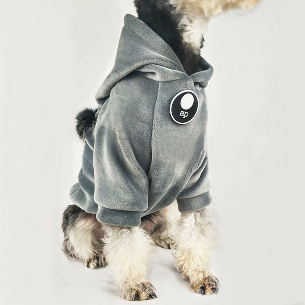 Шиньон с серебряной лисой искусственная одежда для маленьких собак толстовка