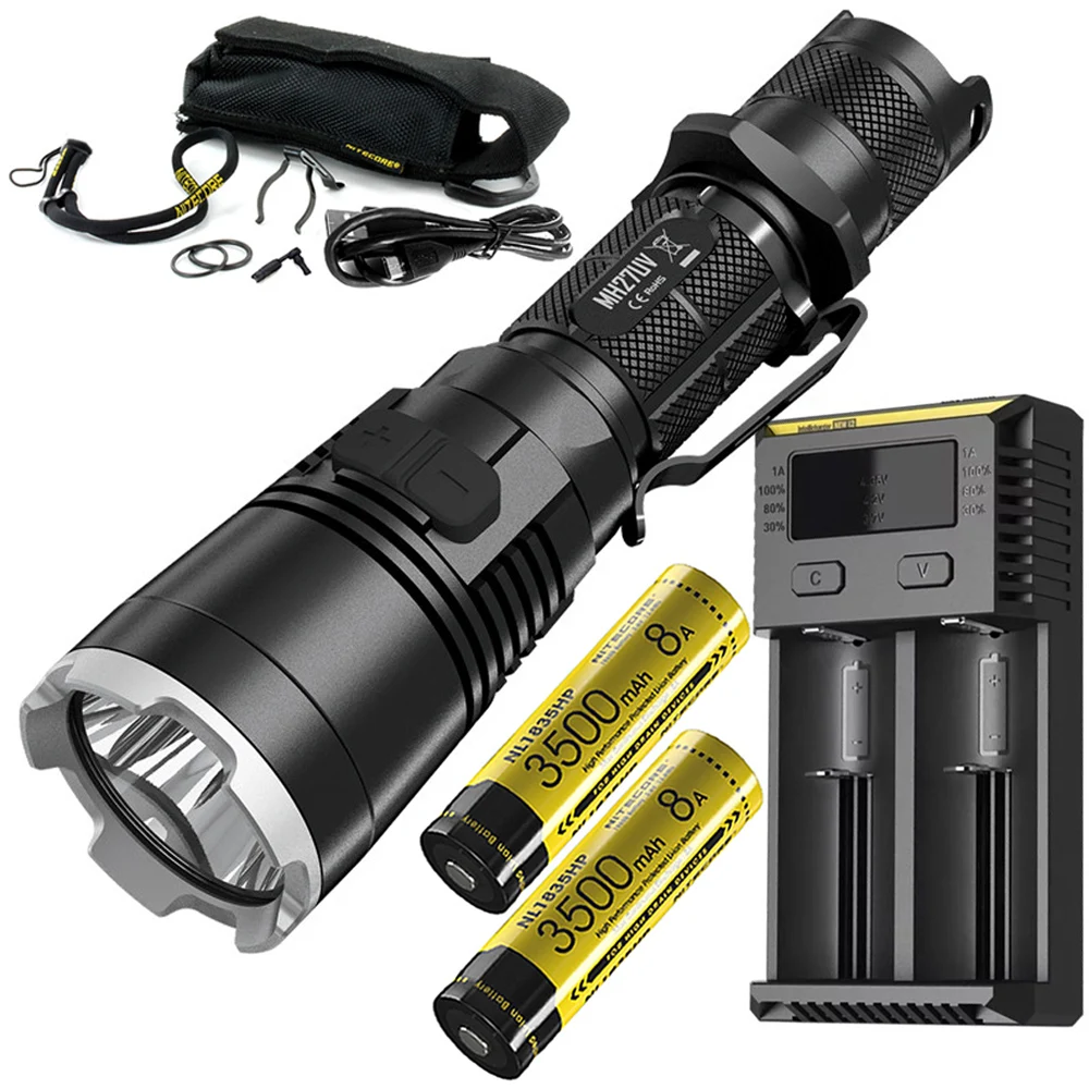 Перезаряжаемая USB тактическая вспышка NITECORE MH27UV светодиодсветодиодный