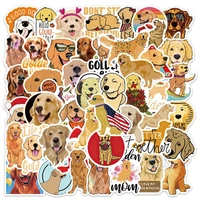 103050 pcs cute cartoon pet dog golden retriever graffiti stickers laptop fridge diy guitar luggage phone sticker kid toy gift