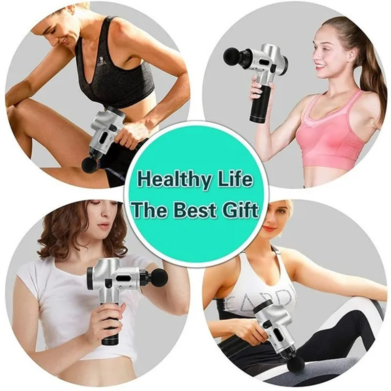 

LCD Display Massage Gun Deep Muscle Massager Muscle Pain Body Neck Massage Exercising Relaxation Slimming Shaping Pain Relief