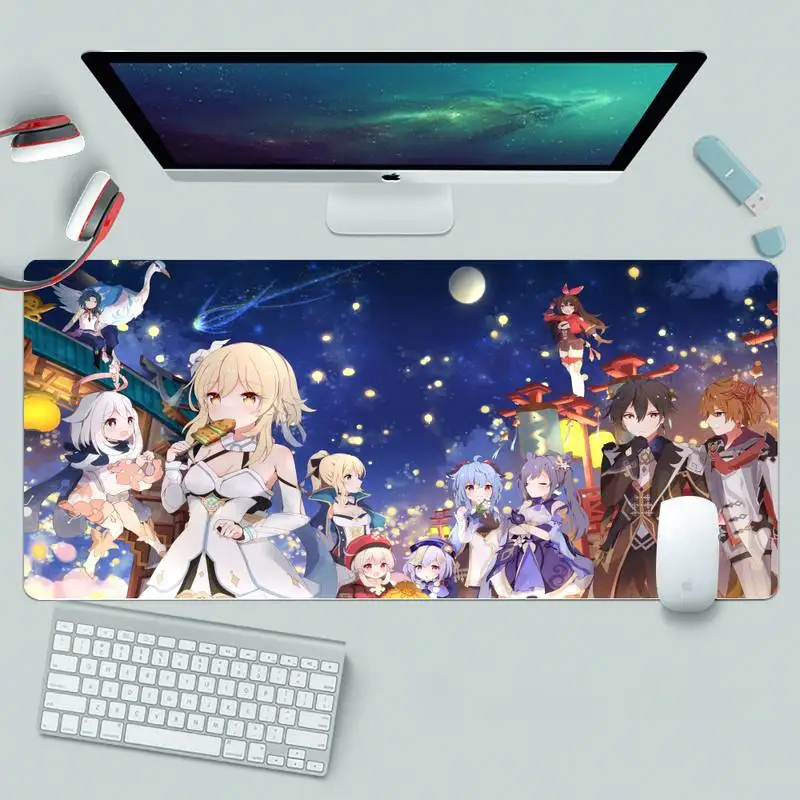 

Genshin Impact wallpaper Rubber Mouse Durable Desktop Mousepad Large Gamer Keyboard PC Desk Mat Takuo Computer Tablet Mouse mat