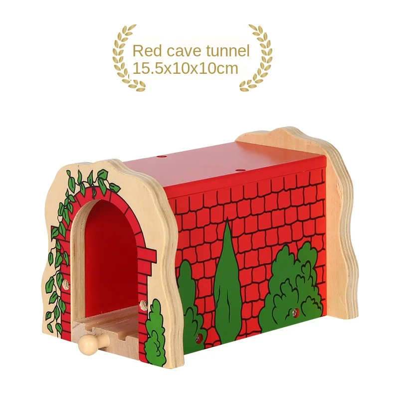 Туннельная пещера маленький поезд строительные блоки дорожка аксессуары