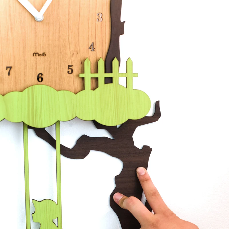 

Cartoons Wall Clock Pendulum Art Large Personality Children's Room Creative Wall Clock Abstract Cute Home Decor Clock DA60WC