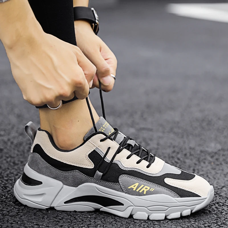 

2021 Spring Men Fashion Sport Breathable Running Sneaker For Man Outdoor Hiking Tennis Comfortable Casual Shoes