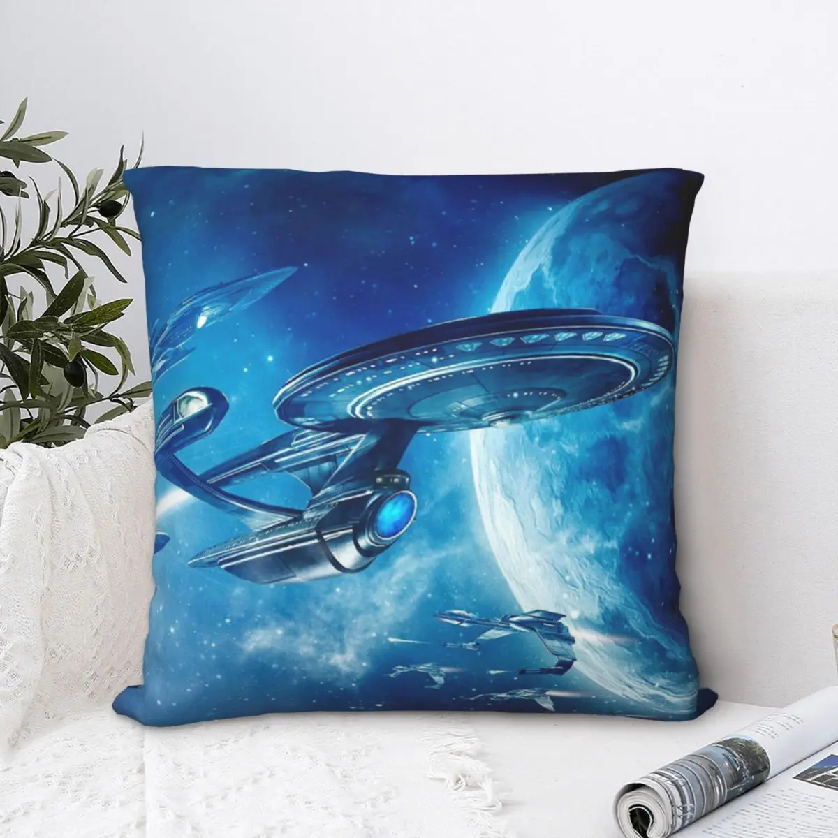 

Brave Throw Pillow Case Star Trek Chris Pine Science Fiction Film Backpack Cushions Case DIY Printed Washable For Home Decor