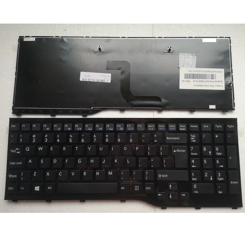 Фото UI для Fujitsu Lifebook AH552 CP581751-01 Клавиатура для ноутбука, новая черная английская раскладка №1