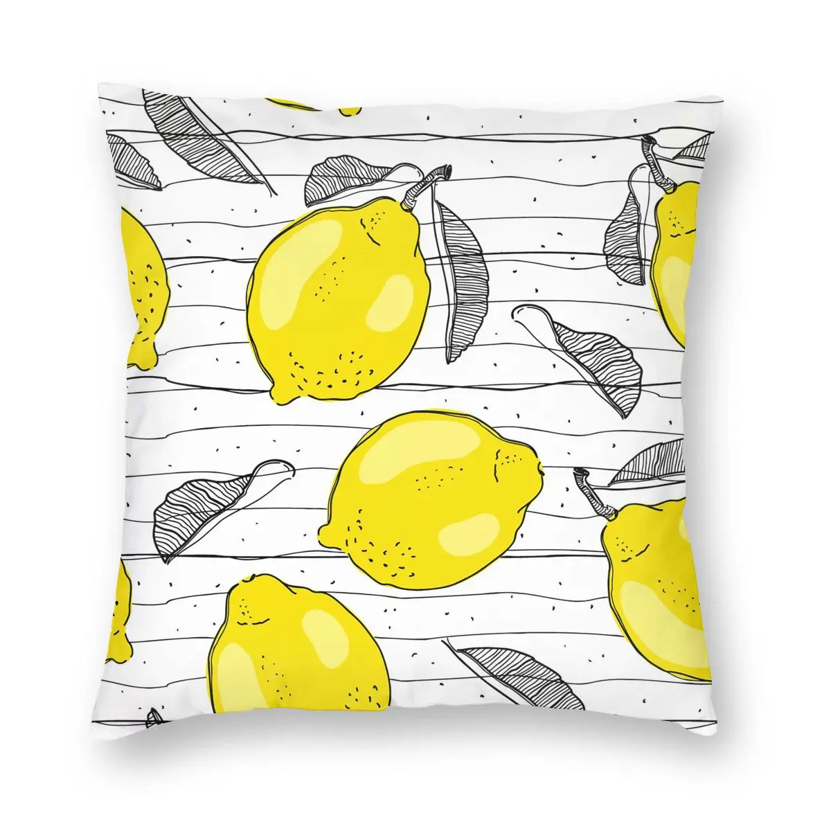 

Декоративная наволочка для подушки, в тропическом стиле, с изображением лимона