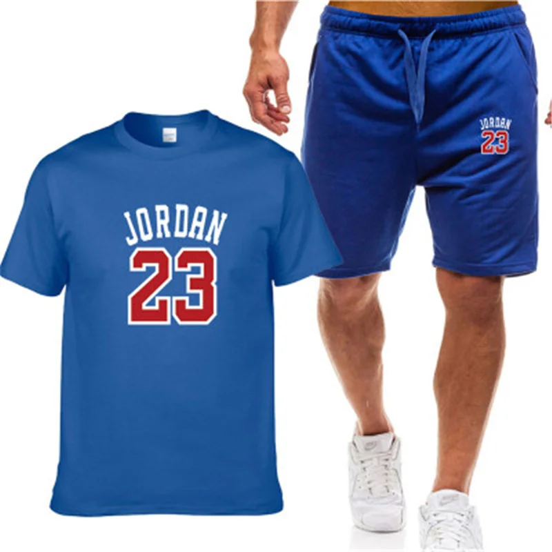 

2021 camiseta de algodo puro masculino + shorts soltos e confortveis de viagem em casa terno de manga curta masculino