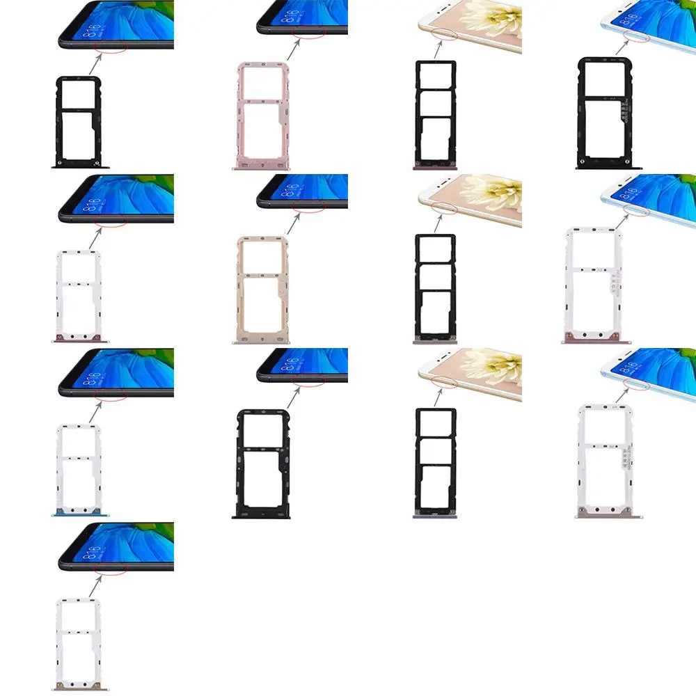 Лоток для sim карты двойной слот Держатель Перевозчик контейнер запасная часть Redmi