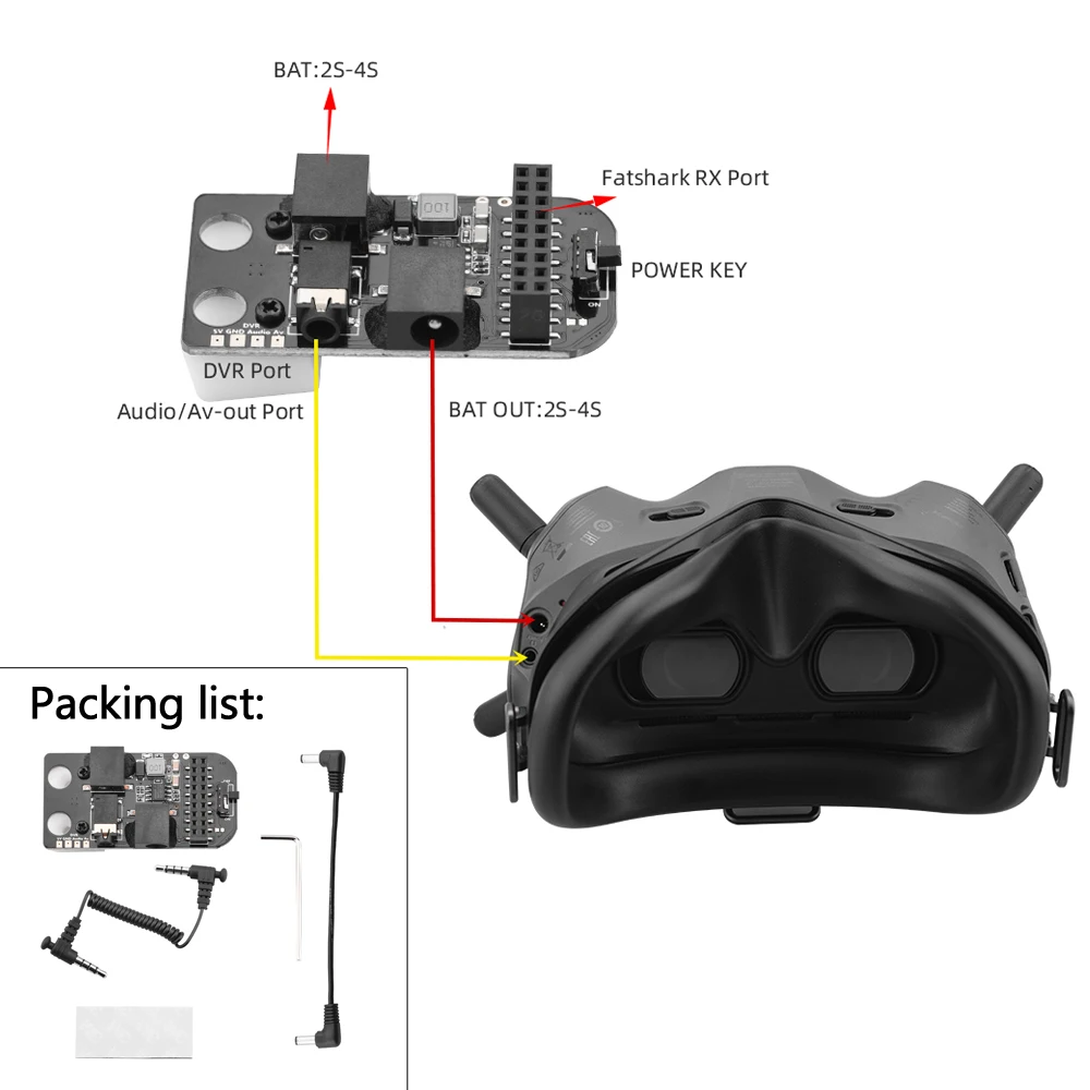 

5.8G Module Receiver for DJI FPV Glasses V2 Flight Glasses Receiver Portable Receiver Analog Receiver 5.8G Receiver Systems