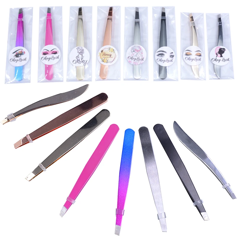 Профессиональные щипцы для бровей с логотипом на заказ удаления волос из