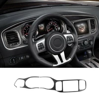 carbon fiber car dashboard radio console display cover for dodge charger 2011 2014 ld sxt