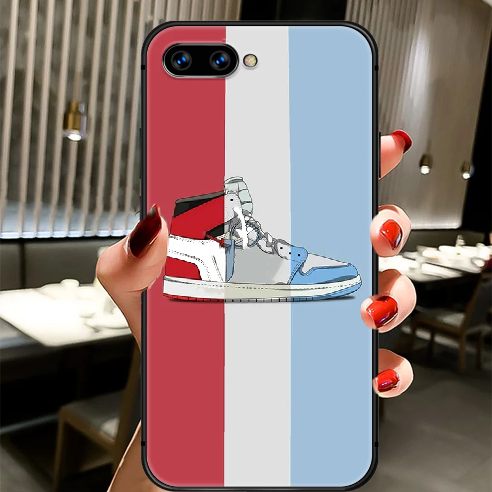 

Luxury Brand Sneakers Colorful Phone Case Cover Hull For HUAWEI Honor 8 8c 8a 8x 9 9a 9x V10 MATE 10 20 I Lite Pro black Etui 3D