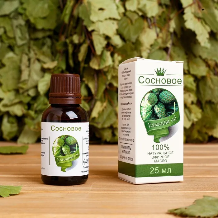 Эфирное масло Сосна 25 мл флакон-капельница аннотация баня и сауна |