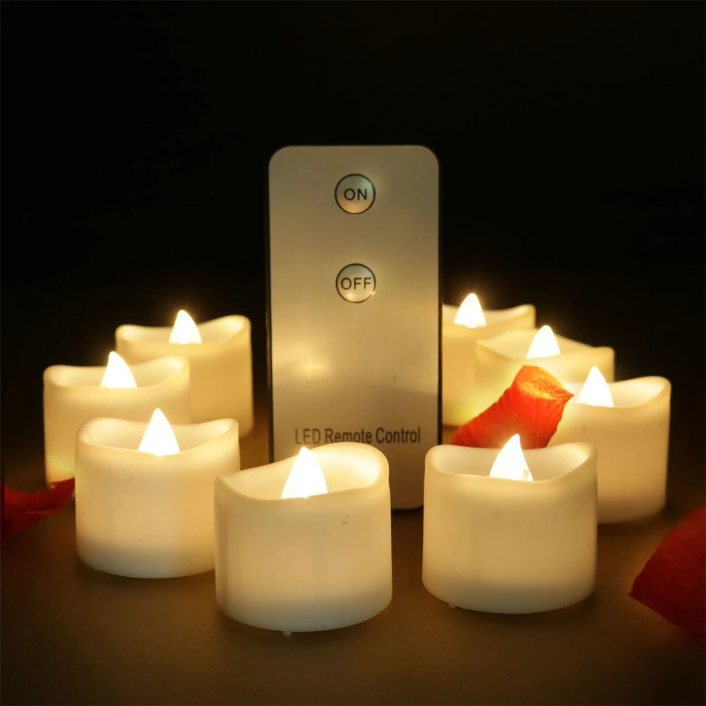

12pcs/24pcs Creative LED Candle Multicolor Lamp Small Tea Lights for Home Party Wedding Birthday Decor with Remote Control