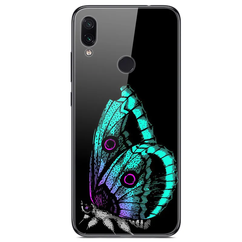57 6,3 ''для xiaomi Redmi Note 7, чехол из закаленного стекла, мягкий бампер, 3D печать, чехол для xiaomi Redmi Note 7, Note7 Pro 7 S, чехол для телефона - Цвет: 57