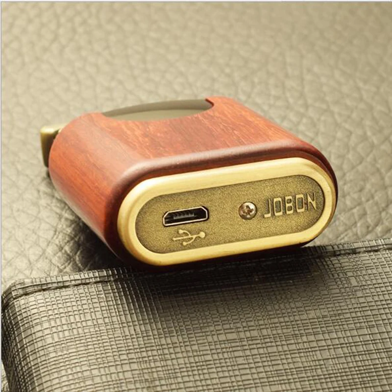 

USB charging electric lighter. Double CROSS ARC sandalwood Ebony windproof creative CIGARETTE lighter smoking accessories gift