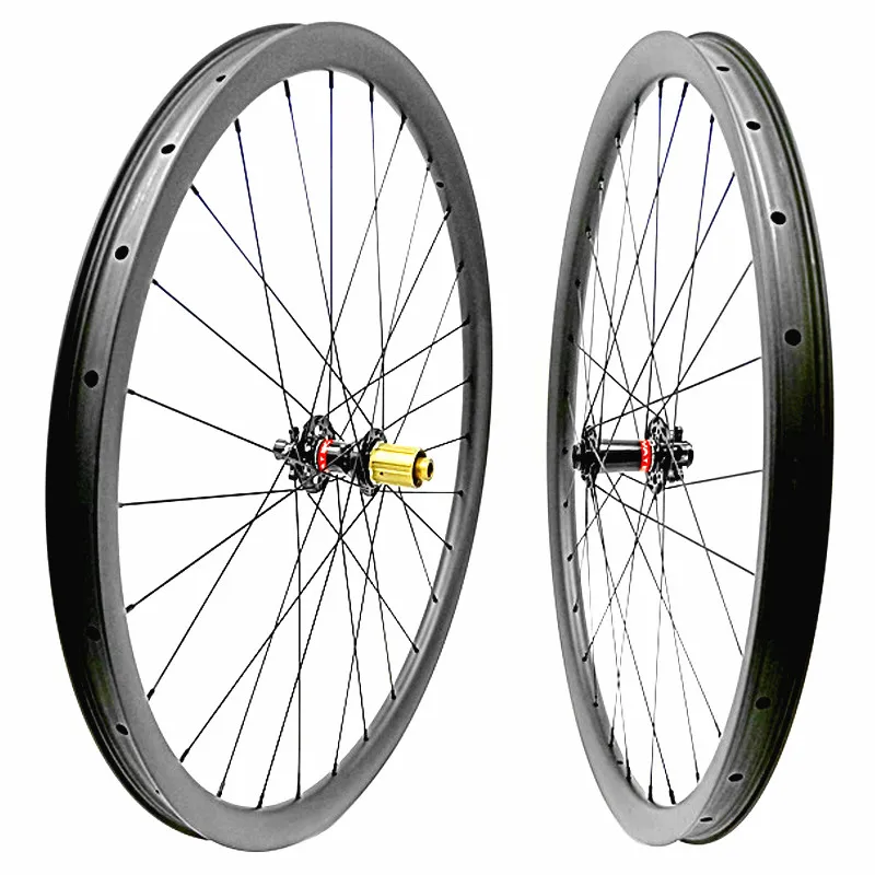 29er Углеродные mtb колеса 34x30 мм бескамерные велосипедные колесные передние 100x15