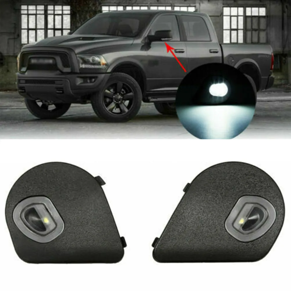 

New 1 Pair Side Mirror Puddle Lights LED Under Side Mirror Puddle Light Lamp For 09-18 Dodge RAM Pickup 68087239AA