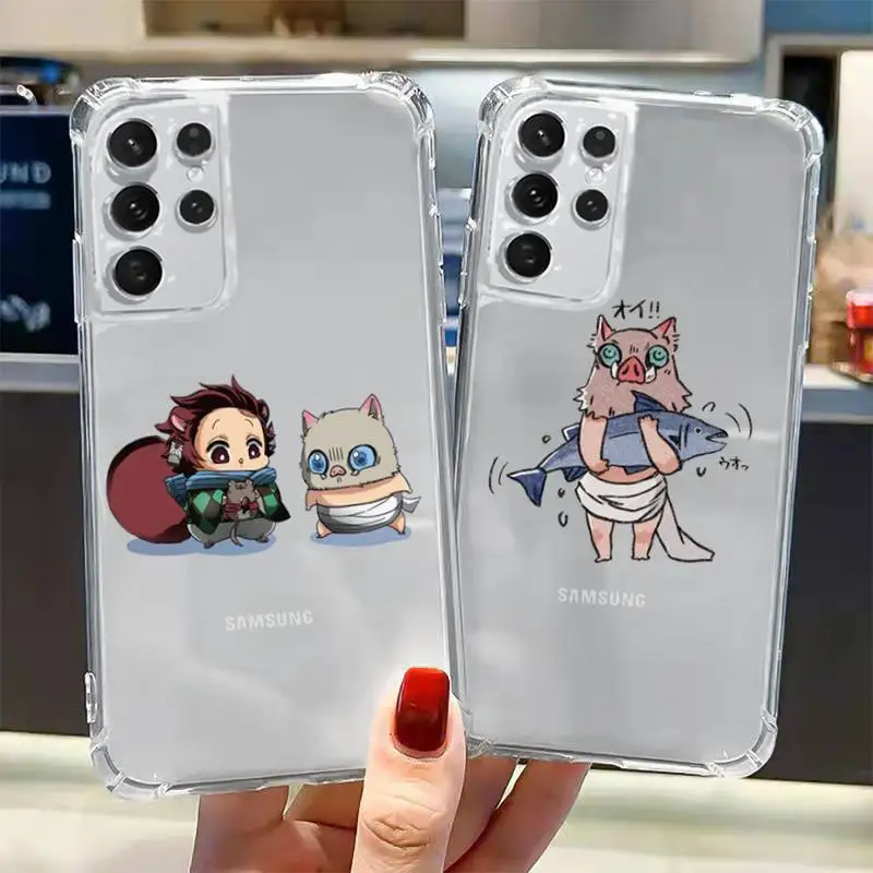 

Demon Slayer Phone Case Transparent for Samsung A 10 21S 31 50 51 52 12 71 S note 10 20 21 fe plus ultra