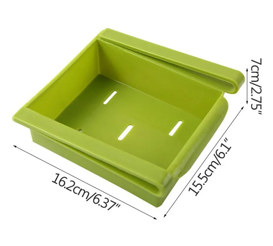 

Retractable Drawer Type Refrigerator Storage Box Food Fresh-keeping Classified Organizer Container Basket Fridge Shelf Holder Pl