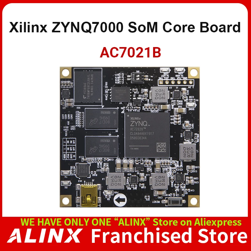 ALINX SoMs AC7021B XILINX Zynq-7000 SoC XC7Z020 ZYNQ ARM 7020 FPGA Development Board 8G eMMC System on Module