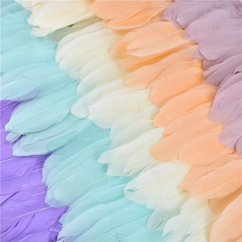 Оптовая красочная обтравленная кайма из гусиного пера Ширина 13-18 см Аксессуары для юбок из лебединых перьев для вышивки и рукоделия.