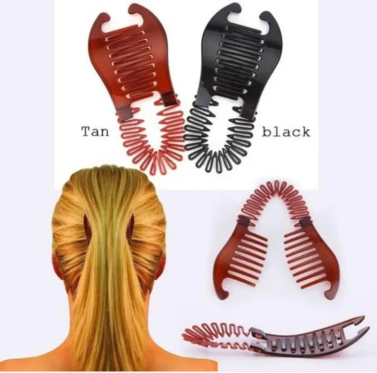 

6Pcs/Lot Binding Utensil Interlock Side Brush Fish Mouth Clip Combs Oval PE Vertical Styling Tools Hair Accessories HA2496