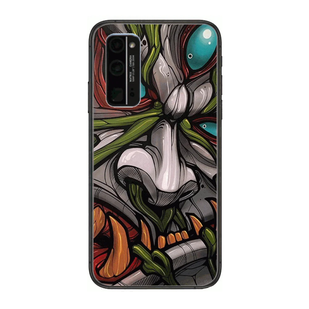 

Boutique Totems Animal Phone Case Hull For Huawei Honor 8 9 10 20 30 A S Lite Pro 5g i Black Back Soft Cell Cover Pretty