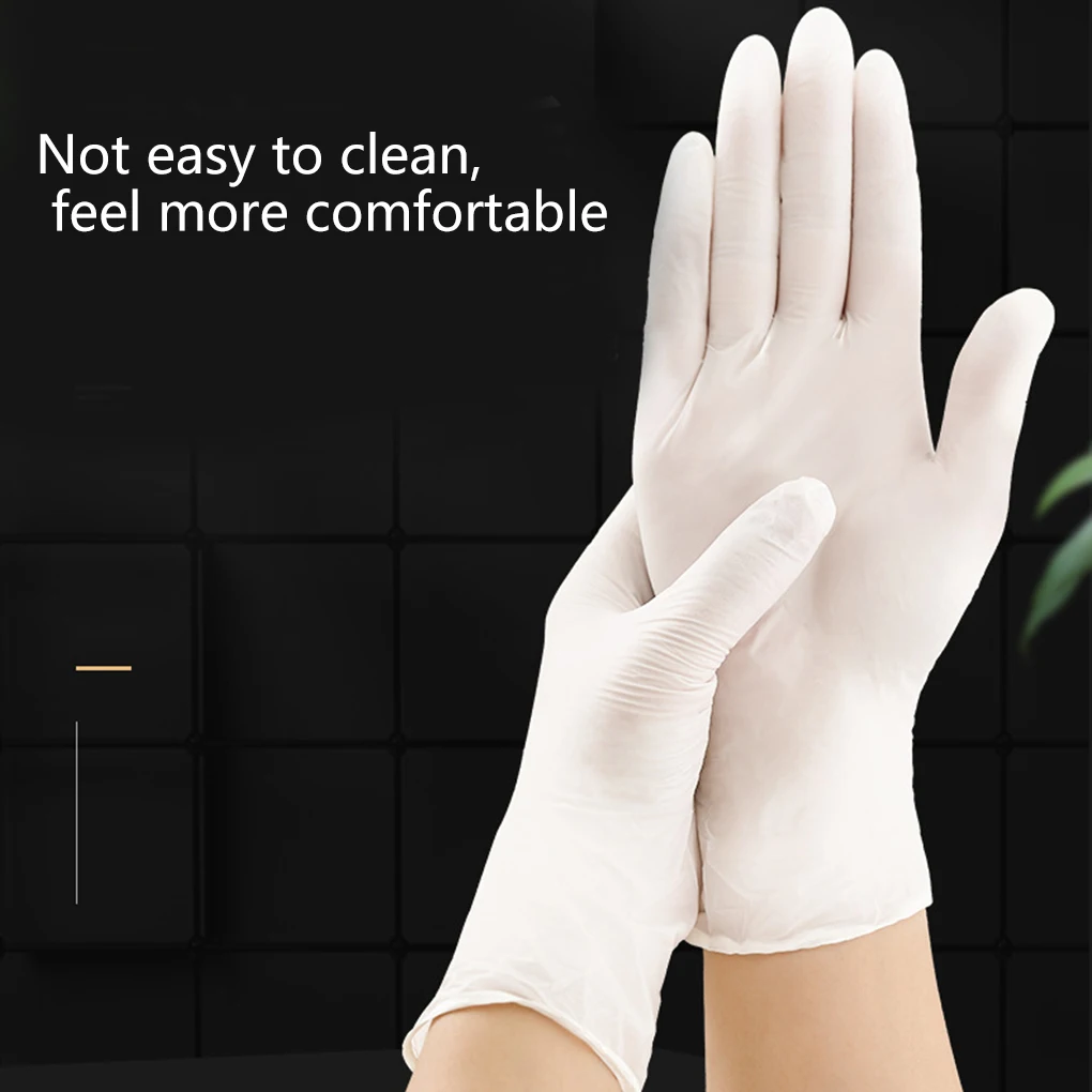 100pcs Disposable Non-toxic Hygienic Gloves Kitchen Dishwashing Work Gardening Hand Protection PVC Protective | Безопасность и