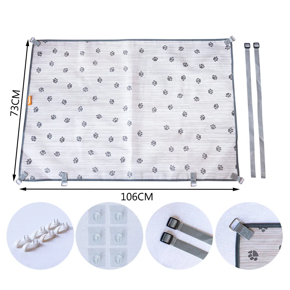 Auto Pet Barrier Mesh Dog Car Safety Travel Isolation Net Vehicle Back Seat Protection Adjustable | Дом и сад