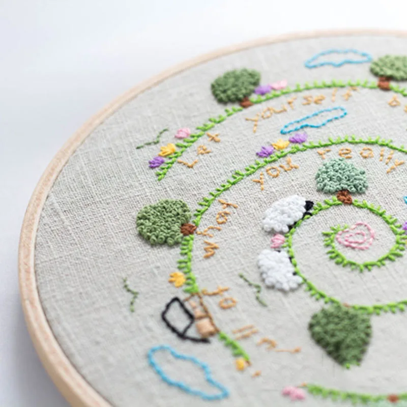 Набор для вышивания своими руками набор рукоделия с цветными нитями подарки