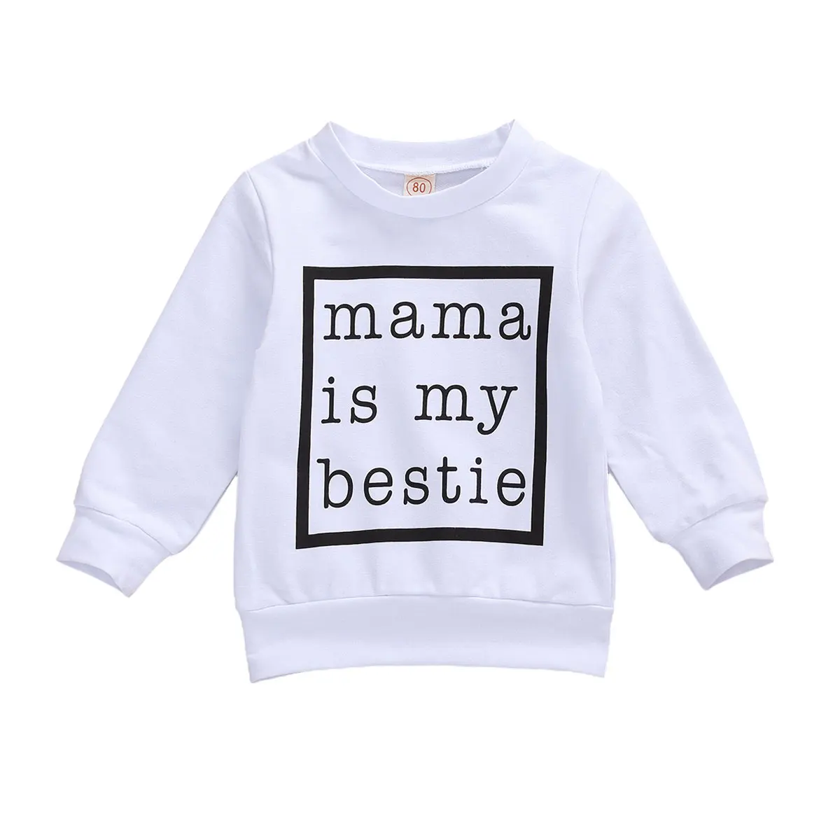 Jersey con estampado de letras para ni&ntilde;os y beb&eacute;s, sudaderas con estampado de mama is my bestie, Tops informales de 1 a 6 a&ntilde;os para primavera y oto&ntilde;o-1