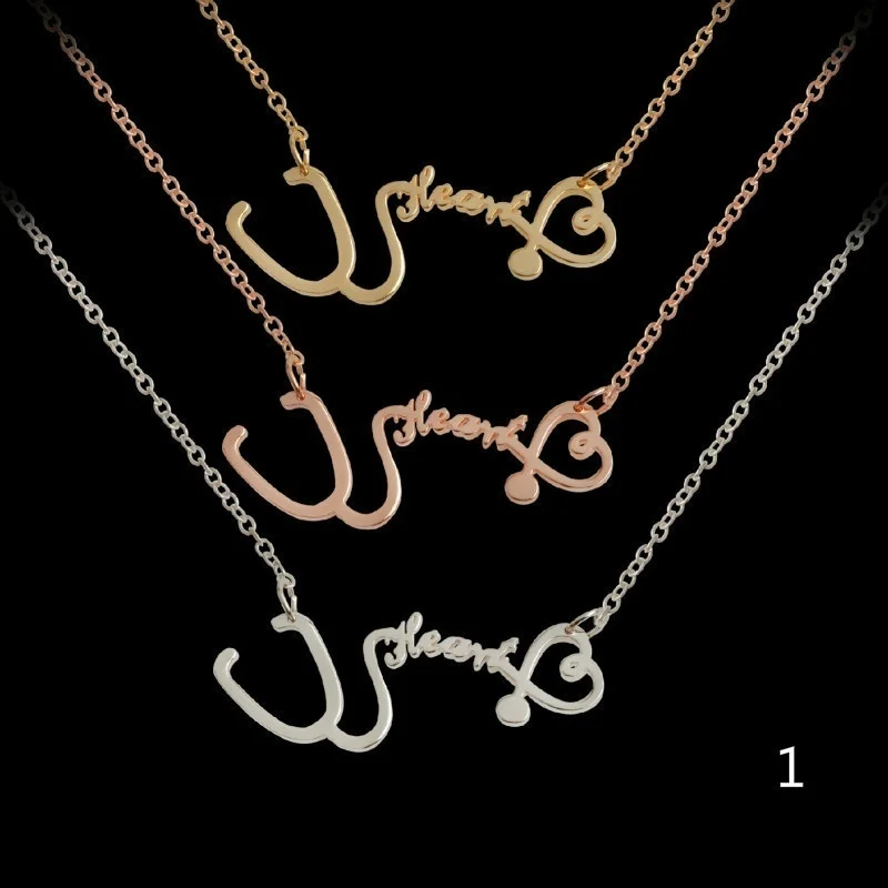 

Женское колье с подвеской-стетоскопом, 3 цвета