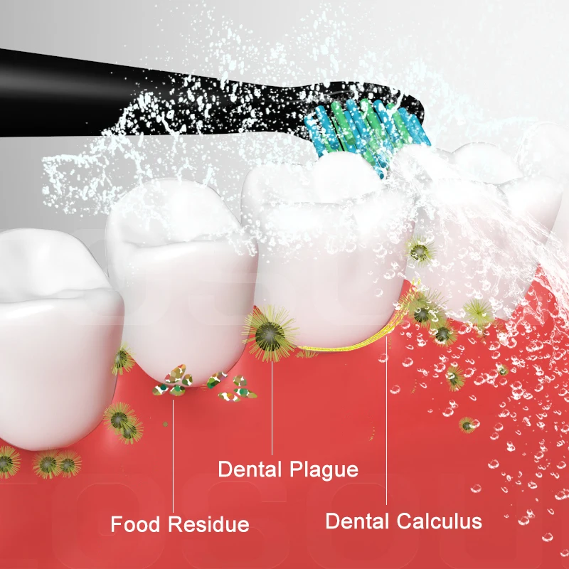 Моющиеся электронный отбеливающая зубная щетка Ультра sonic Sonic Электрический