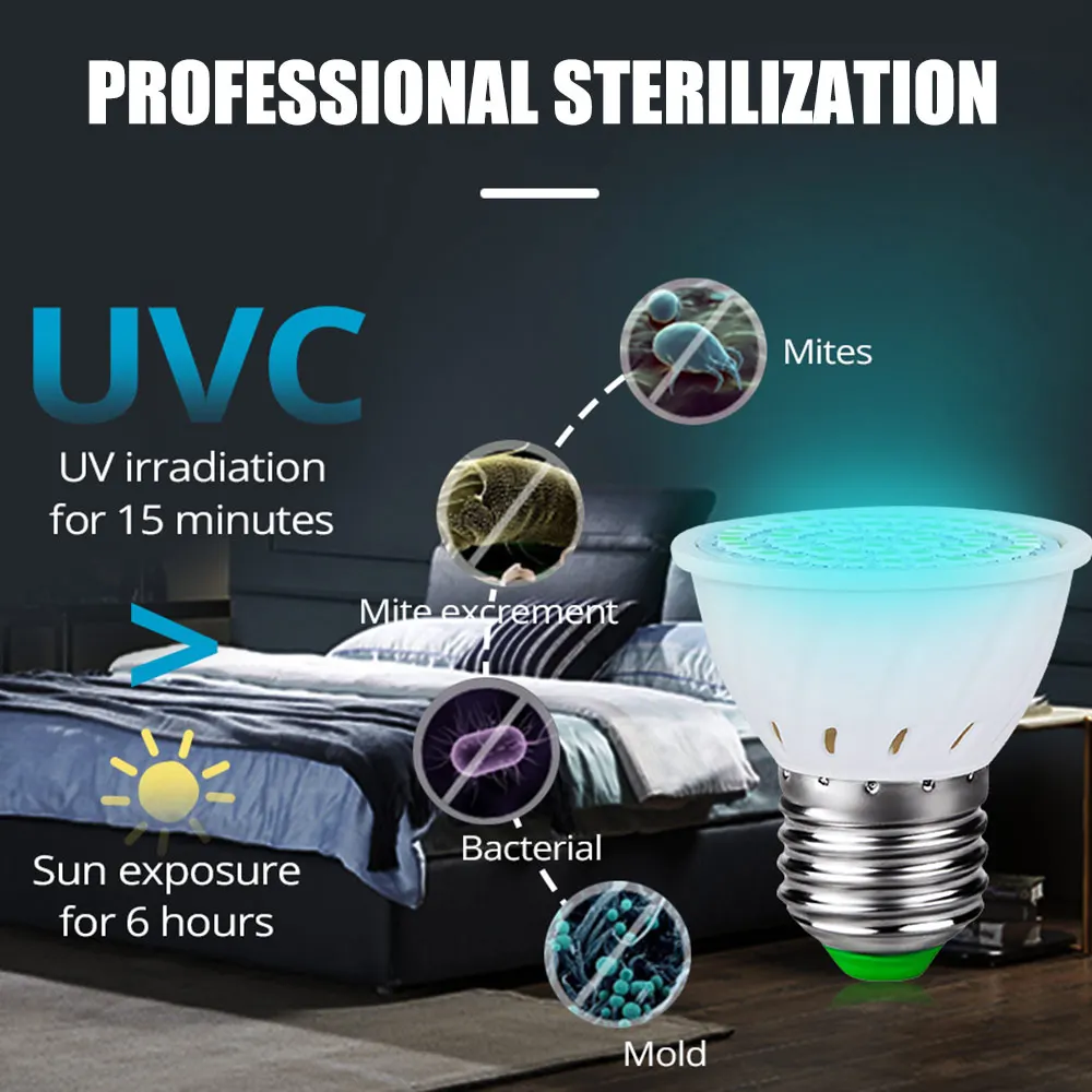 E27 дезинфекционный светильник кукуруза УФ бактерицидная лампа УФС