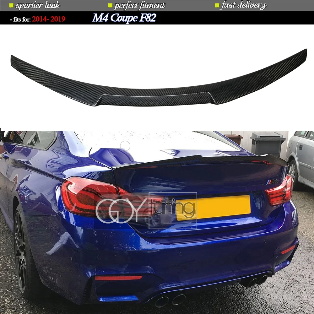 

3*3 Carbon Fiber Rear Trunk Spoiler Deck Lid Wing for BMW F82 M4 2-Door Coupe (2015 - 2019) Only
