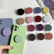 New 2021 Plain Solid Color Round Phone Grip Holder Ring Support Telephone Griptok for All IPhone Mount Socket Expanding Stand